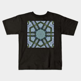 Abstract Sci-fi bio-tech Kaleidoscope pattern (Seamless) 9 Kids T-Shirt